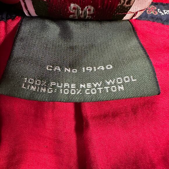 Carraig Donn Ireland Full Zip 100% Pure New Wool Red Cable Knit Sweater Size L - Picture 4 of 7